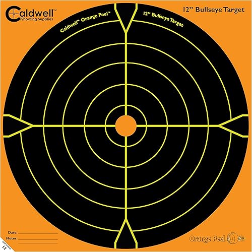 Miniatura 15 de Caldwell - Objetivos de diana de cáscara de naranja con material de escamas, adhesivo fuerte y varios tamaños para exteriores, rango, tiro y caza