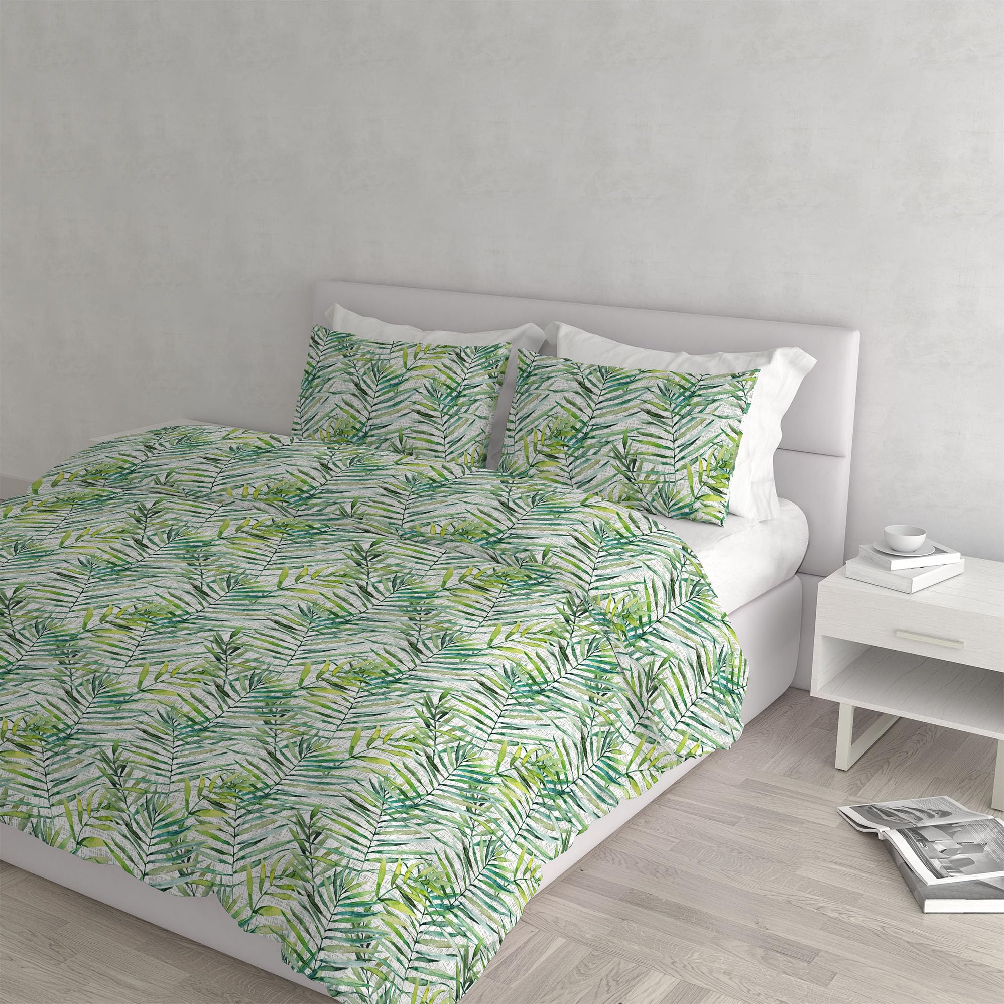 Italian Bed Linen Dafne Printed Duvet Cover Set, Microfibre, Honolulu, Double