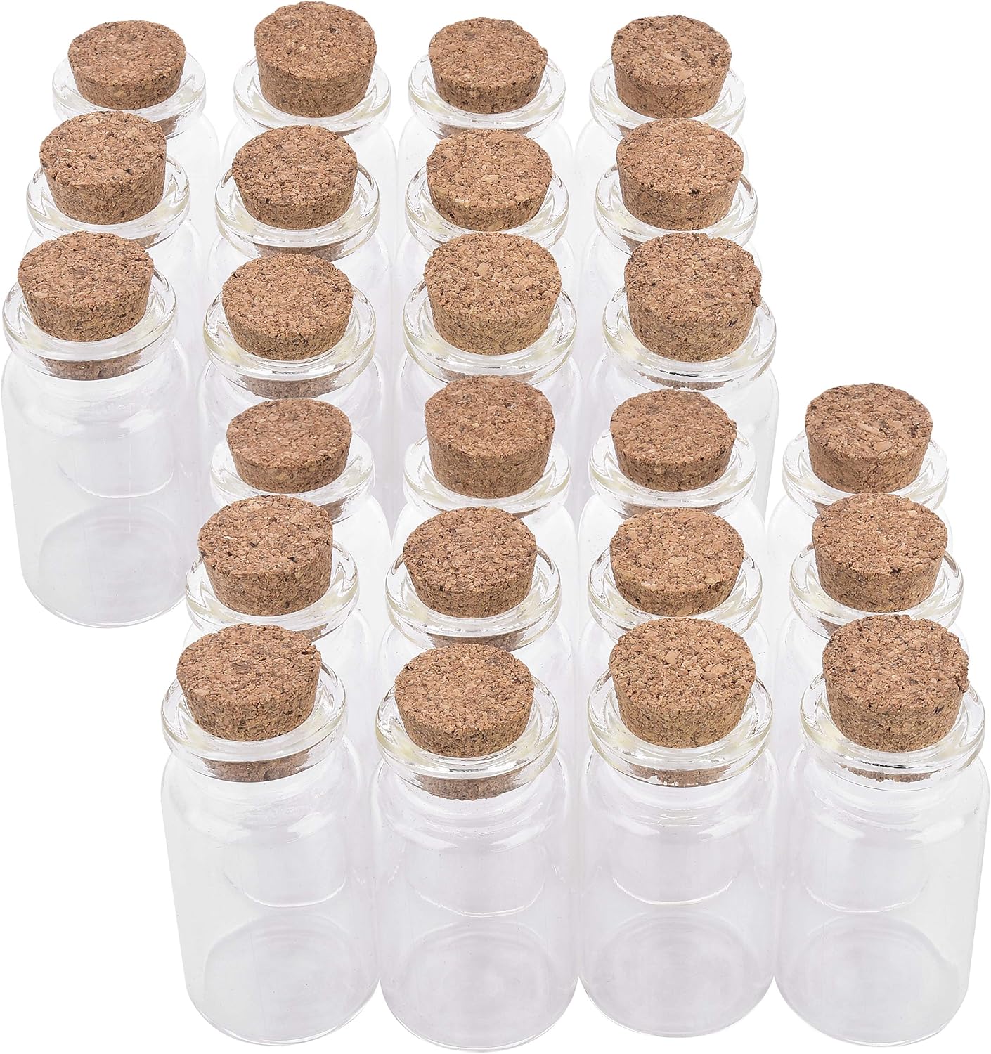 allgala 24-PK 4ml 22x40mm Glass Bottle Vial Mini Mason Jar