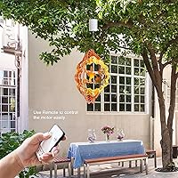 Vista 8 de Goolyrusim Motor de bola de discoteca con control remoto, motor de cuna de bebé, silencioso y eficiente de energía, motor de exhibición colgante