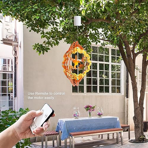 Miniatura 8 de Goolyrusim Motor de bola de discoteca con control remoto, motor de cuna de bebé, silencioso y eficiente de energía, motor de exhibición colgante