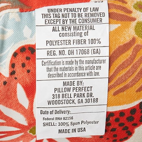 Miniatura 5 de Almohada Pillow Perfect Alatriste para exterior e interior, color marfil y estampado floral