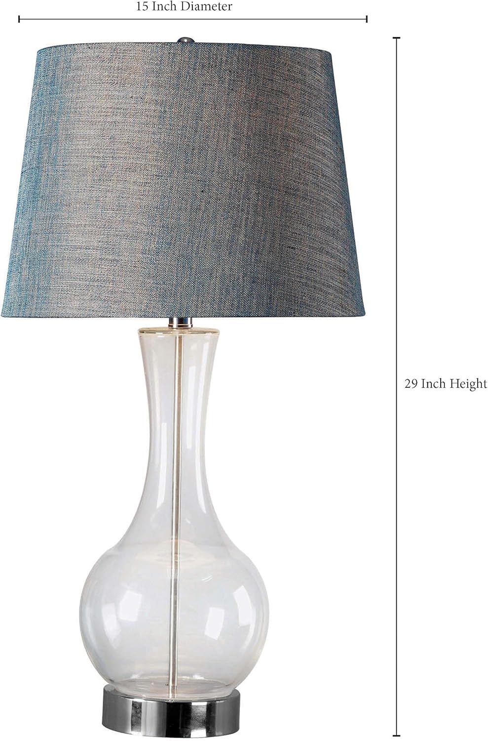 Amazon Crazy 🔥 Deals Kenroy Home 32255CLR Decanter Table Lamp, 29 x 15 Inch, Clear Glass Finish 40% Off Discount Kenroy Home 32255CLR Decanter Table Lamp, 29 x 15 Inch, Clear Glass Finish