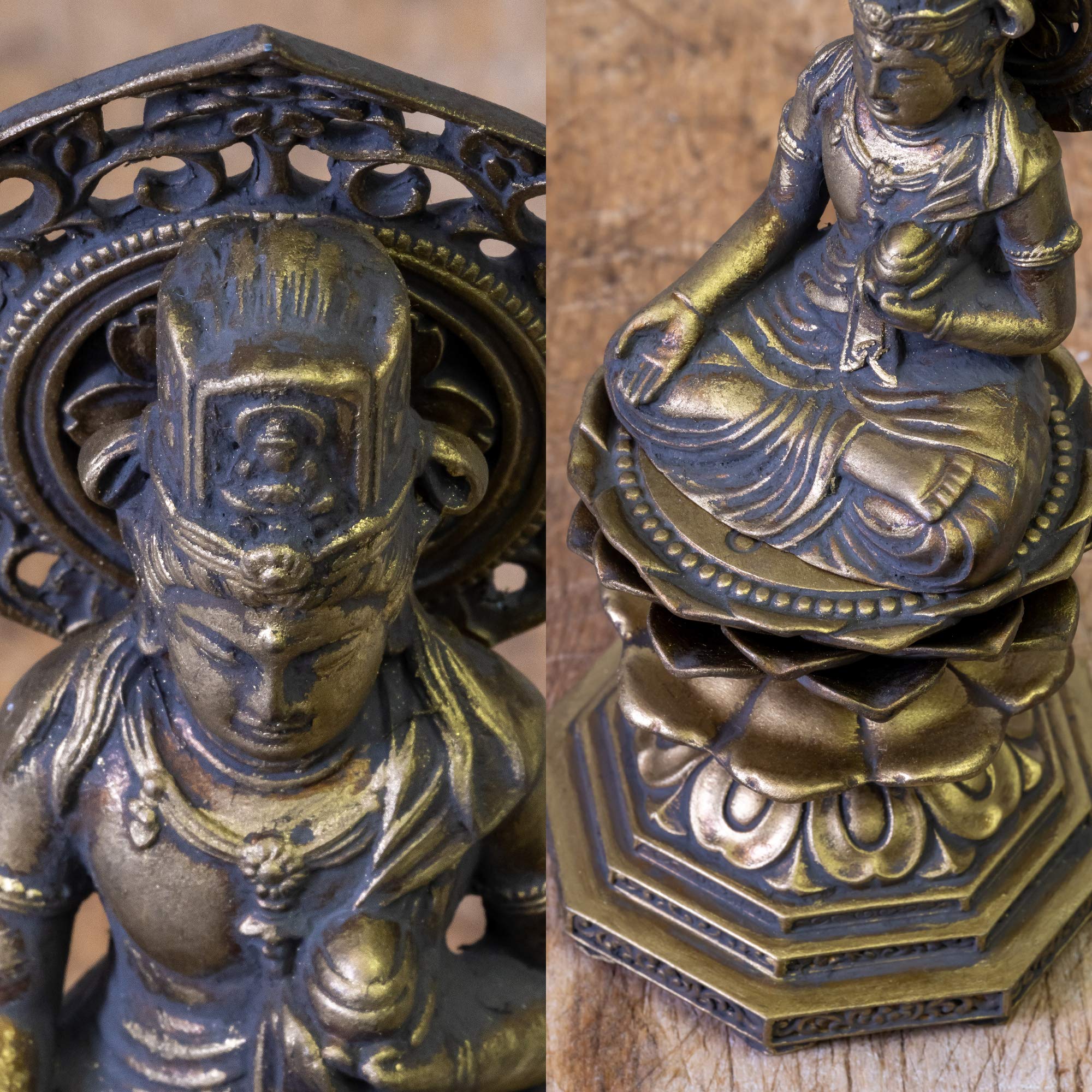Amazon｜仏像 虚空蔵菩薩 15cm（古美金仕上げ） 仏師：牧田秀雲 原型＿
