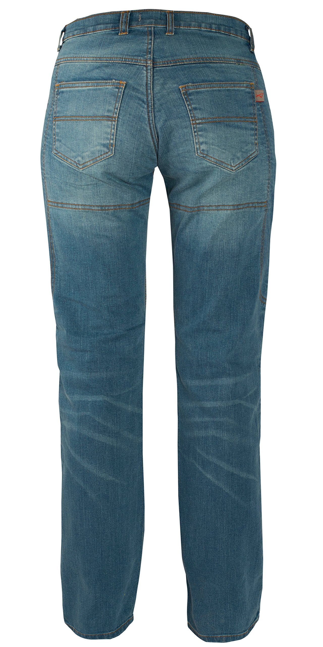 A-pro Pantalon Femme Jeans Moto Protections Homologées Aramid Renforts bleu 28