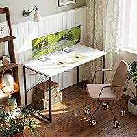 Vista 65 de CubiCubi Escritorio para computadora, escritorio pequeño de oficina en casa de 40 pulgadas, mesa de PC de estilo moderno y simple para el hogar