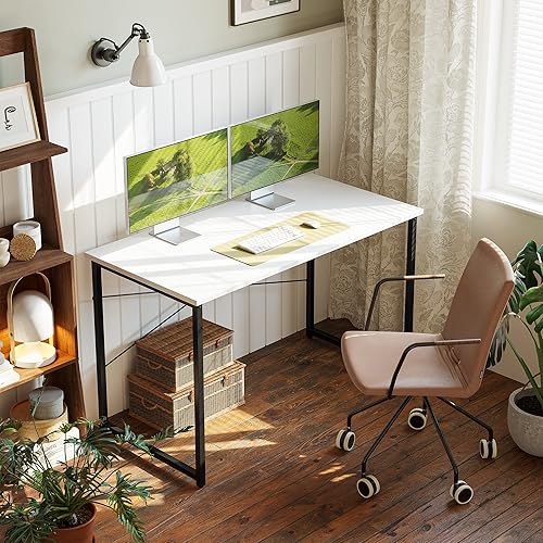 Miniatura 65 de CubiCubi Escritorio para computadora, escritorio pequeño de oficina en casa de 32 pulgadas para espacios pequeños, estilo moderno y simple para el