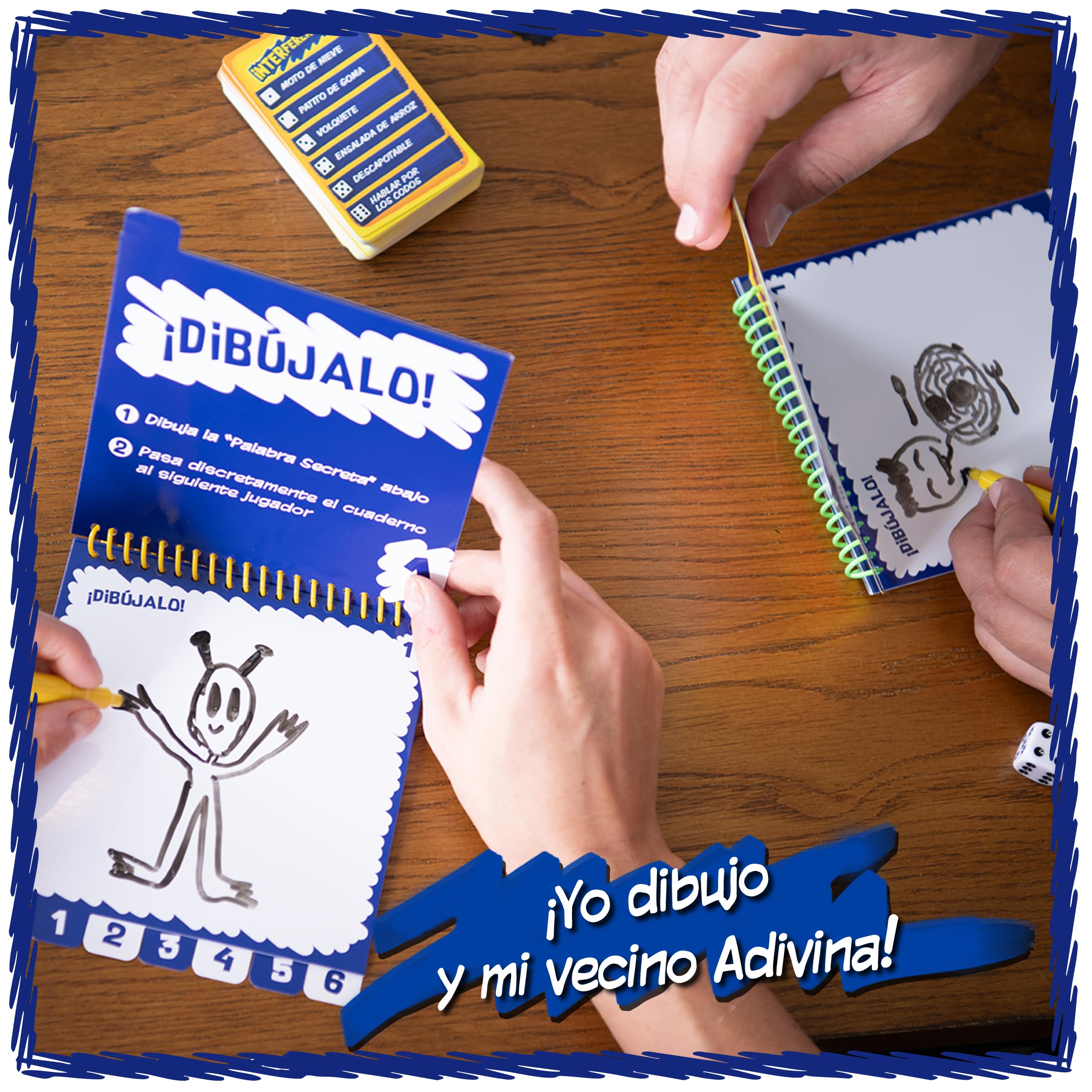 Goliath Interferencias, Juego de Mesa A Partir 8 Años, Divertido y Rápido Juego de Dibujo de 4 a 6 Jugadores, Juegos de Mesa Adulto, Dibuja y Adivina los Conceptos Dibujados