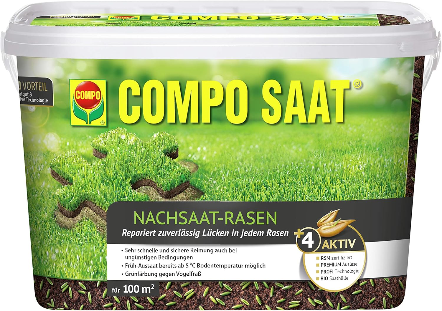Compo 1387402004 - Saat resiembra de césped, 2 kg a 100 m²
