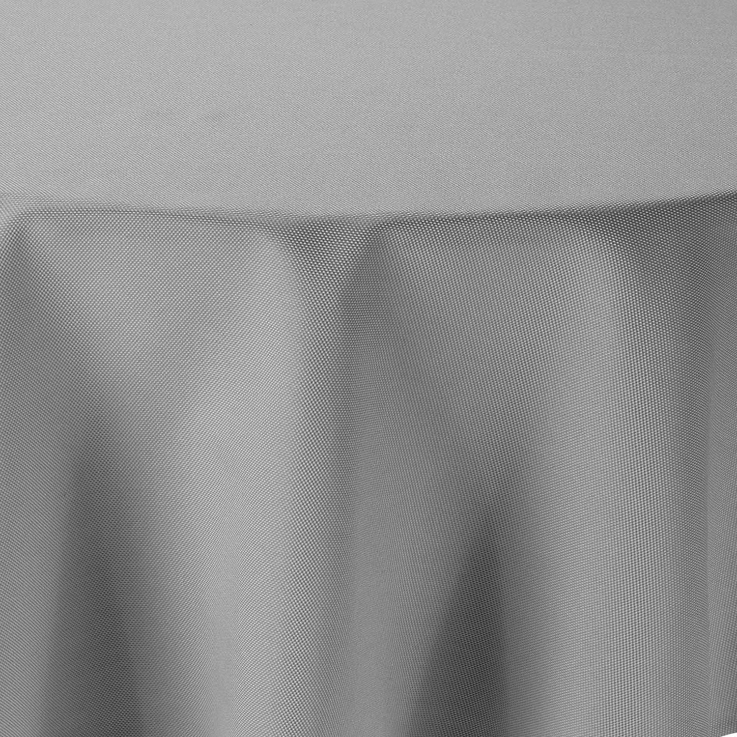 Tischdecke Leinen-Optik Rund 220 cm Hellgrau - Farbe & Größe wählbar mit Lotus Effekt - (R220HGrau)