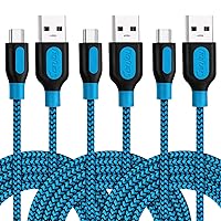 Vista 1 de Canjoy Cable USB tipo C, paquete de 3 cargadores trenzados tipo C de 10 pies, cable de carga rápida compatible con Samsung Galaxy S10 S10+ S10e S8