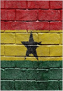 3dRose 15x22 Hand Towel - National Flag of Ghana Painted onto a Brick Wall Ghanan Illustrations