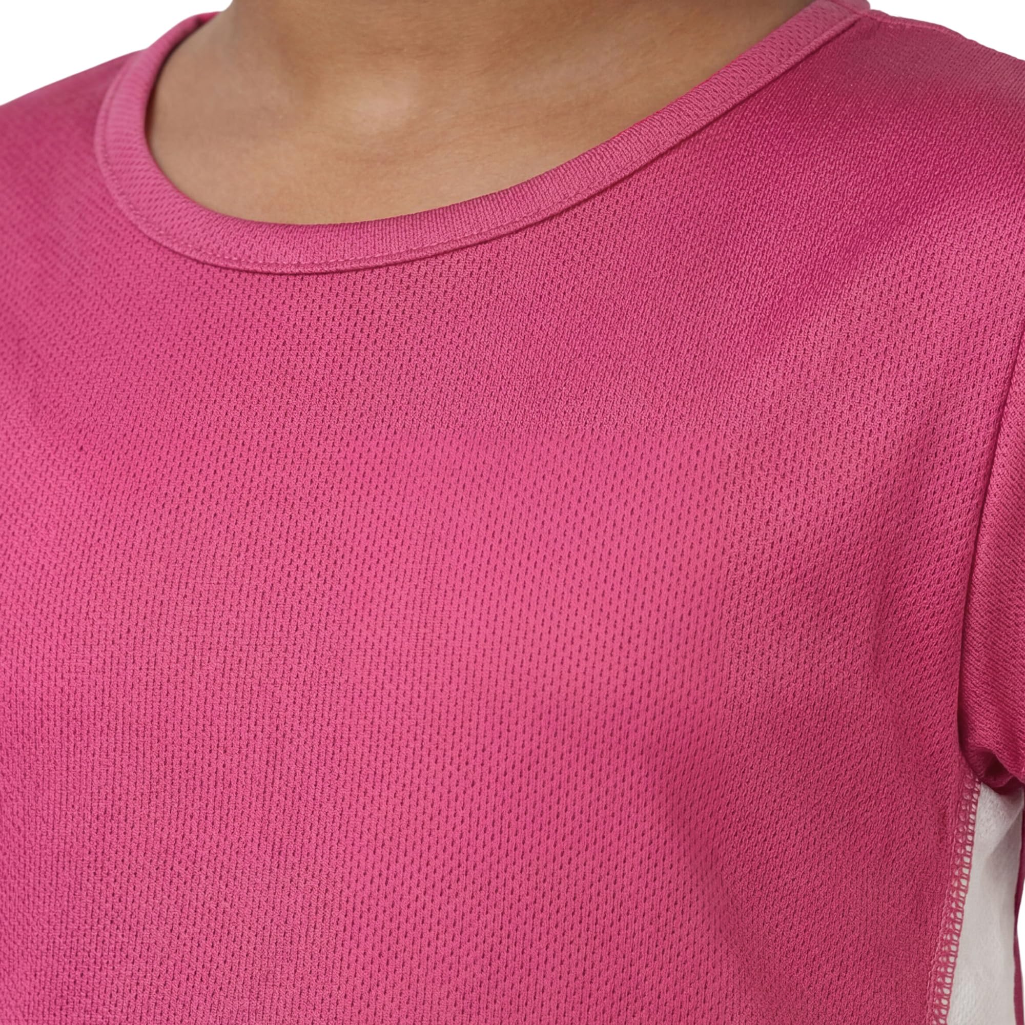 Qiddo Sports Girls T-Shirt | Pink | 6-7 Years | Solid Colour Design | Dry Fit | Moisture-Wicking | Fast Dry | Girls Sportswear | Kids Sportswear | Activewear Tee | Sports Jersey | Breathable 1