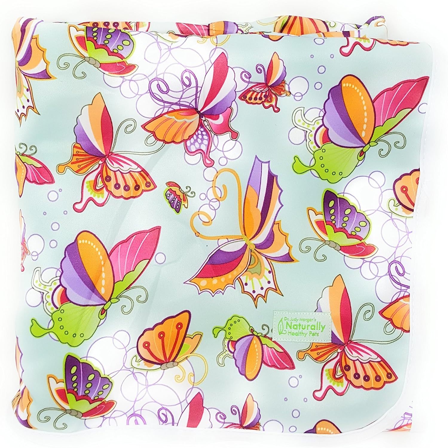 Dr. Judy Morgan's Naturally Healthy Pets Washable Incontinence Pad Chair Bed Changing Pad Pet Mat (Blue Butterflies)