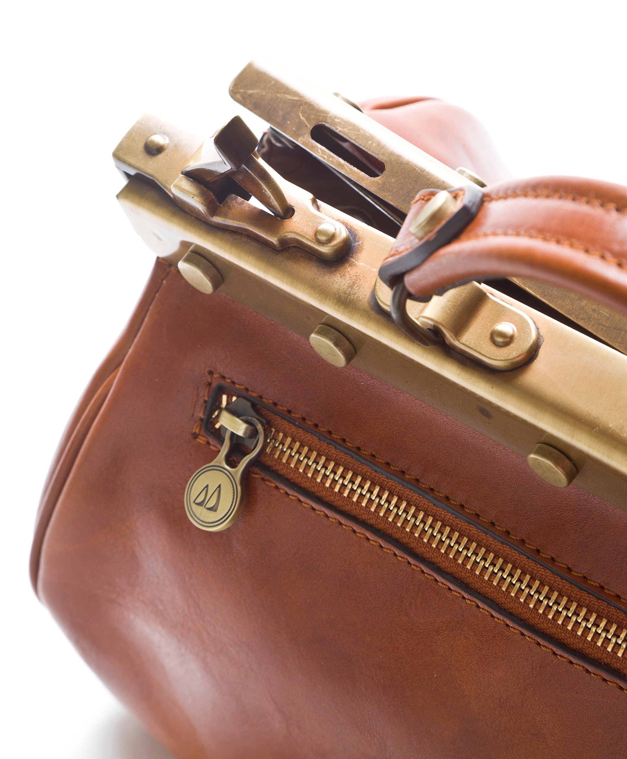 Sac Médecin en Cuir Véritable - D&D1008 - Marron - Made in Italy
