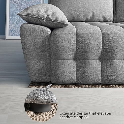 Miniatura 8 de SILKIR Sofá seccional, 1 asiento, gris claro