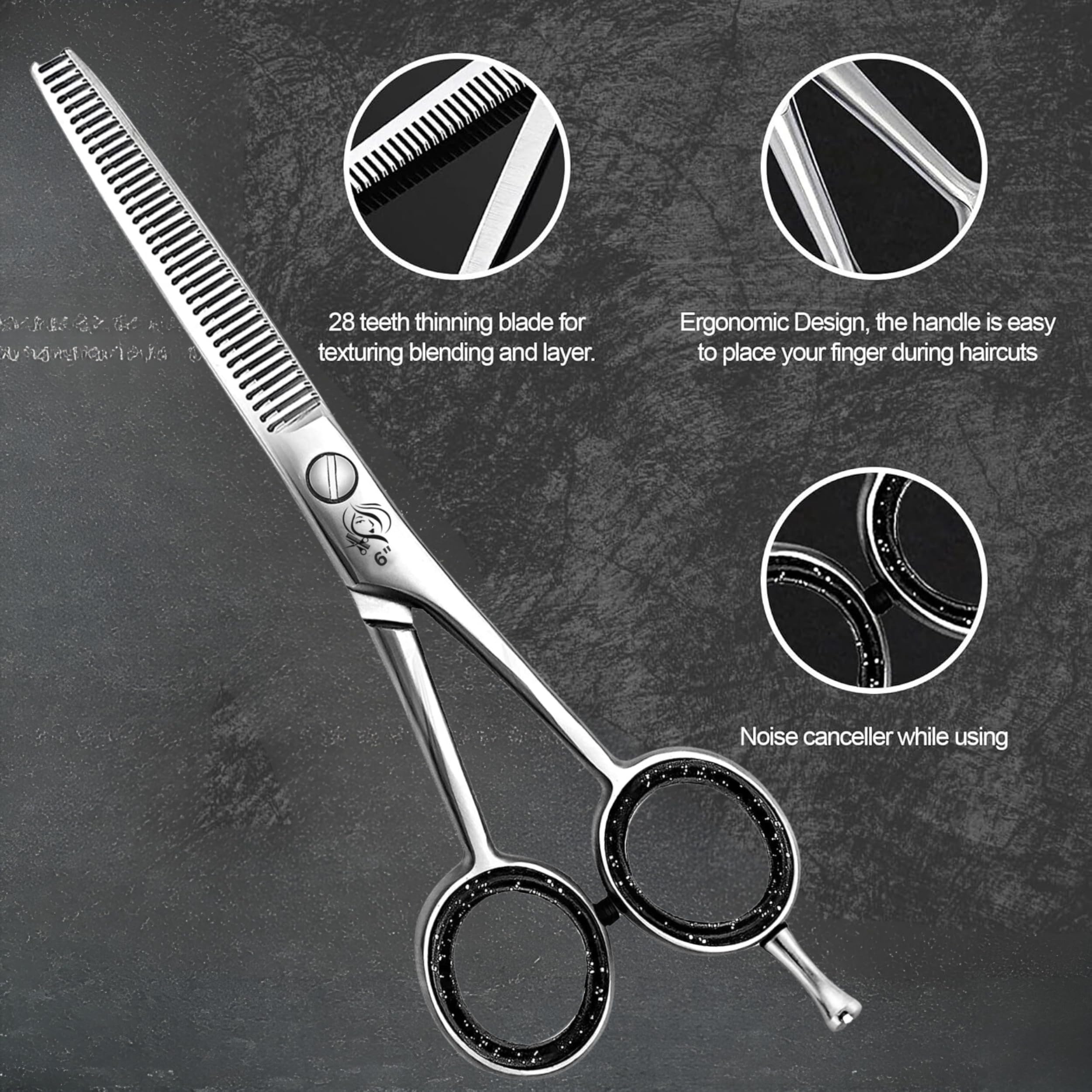 Wishbeauty Hairdressing Scissor Barber Salon Shear Stainless Steel Hair Cutting Scissors for Professional Hairdressers - Image 4