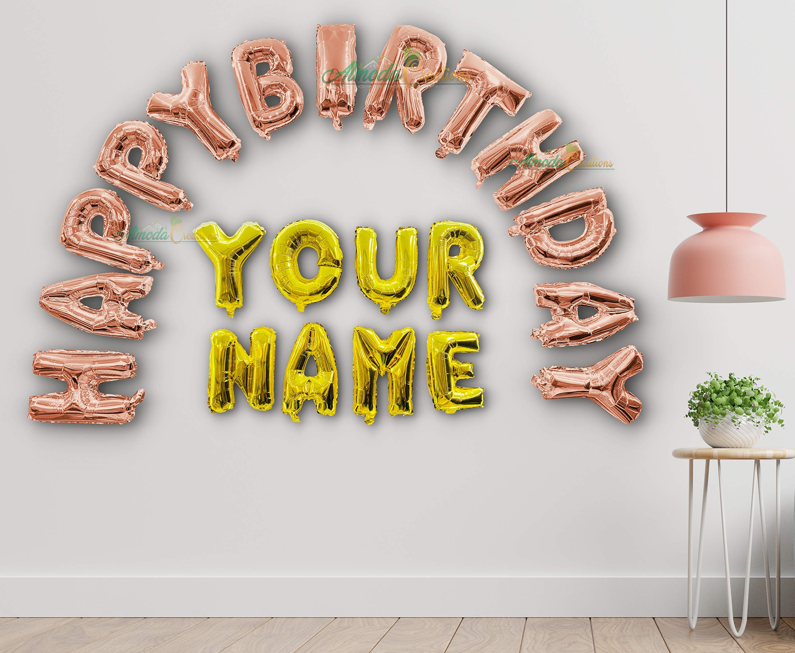 Buy Almoda Creations Custom Letters For Birthday, Rose GoldHappy