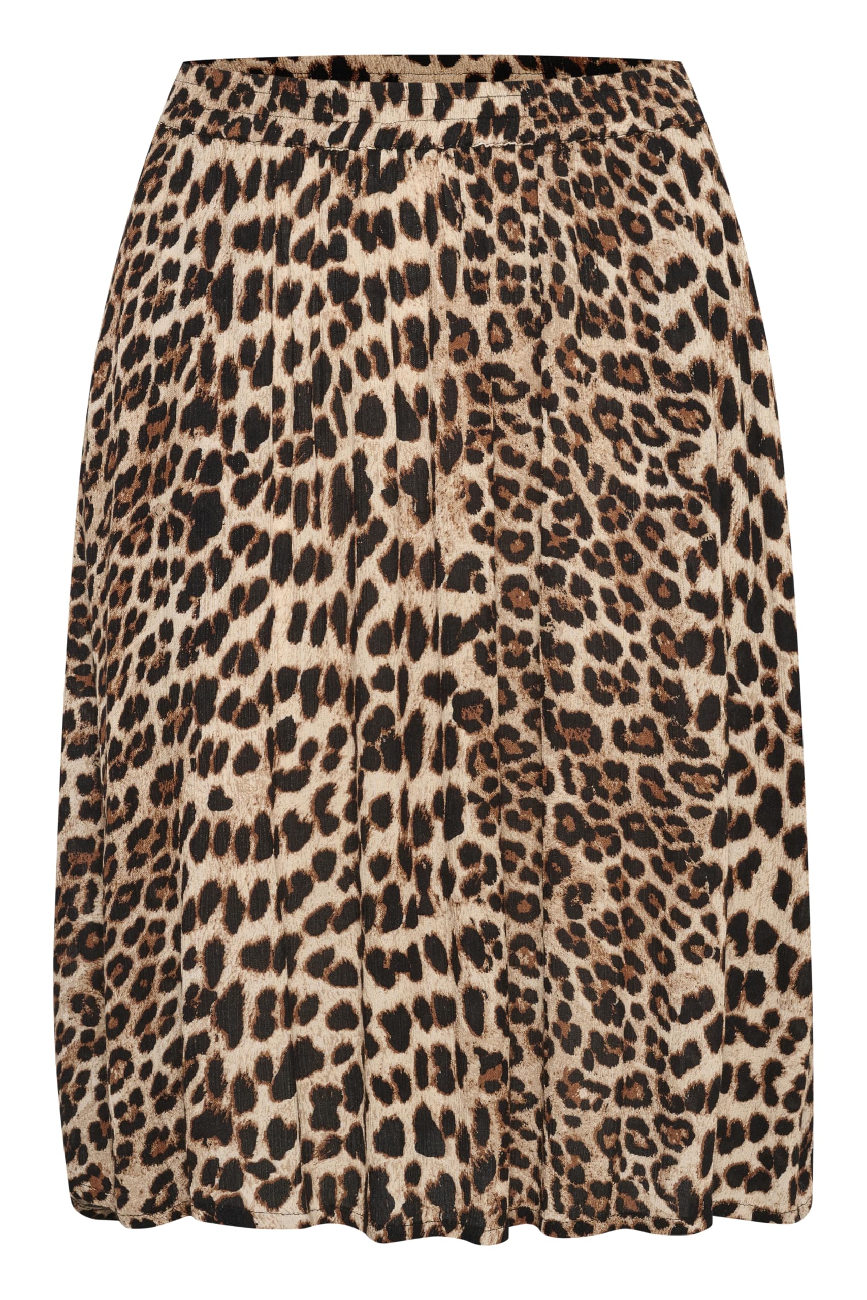 KAFFE Damen Rock KAamber Damen Rock Sommer Hoher Taille A Linie Kurz Knielang Skirt Elastische Taille