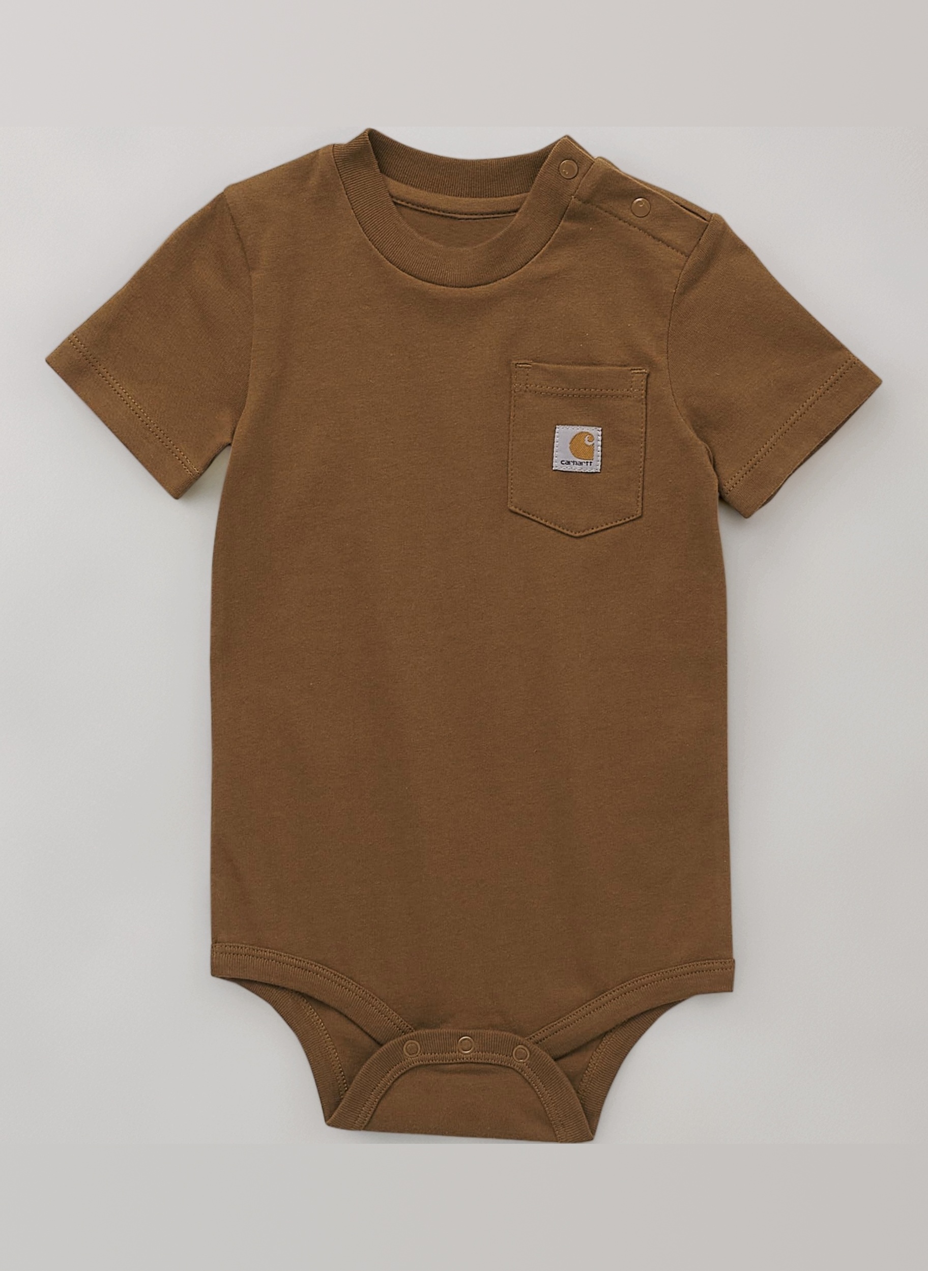 Carhartt Unisex Baby Short Sleeve Bodysuit Pocket T-Shirt One-Piece Short Sleeve Bodysuit Pocket T-Shirt Onesie