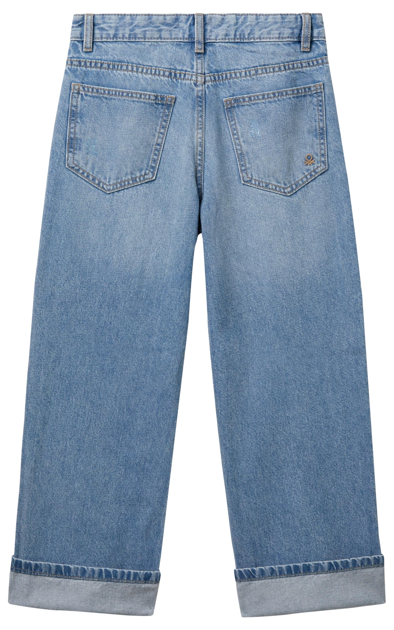 Image secondaire de Pantalon en Denim Bleu United Colors of Benetton pour Enfants