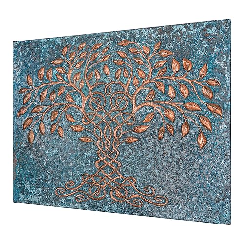 Miniatura 3 de Kitchen Backsplash, Celtic Tree of Life Kitchen Backsplash, Customizable Copper Backsplash Panel, Handmade Copper Backsplash Tile, Indoor Outdoor