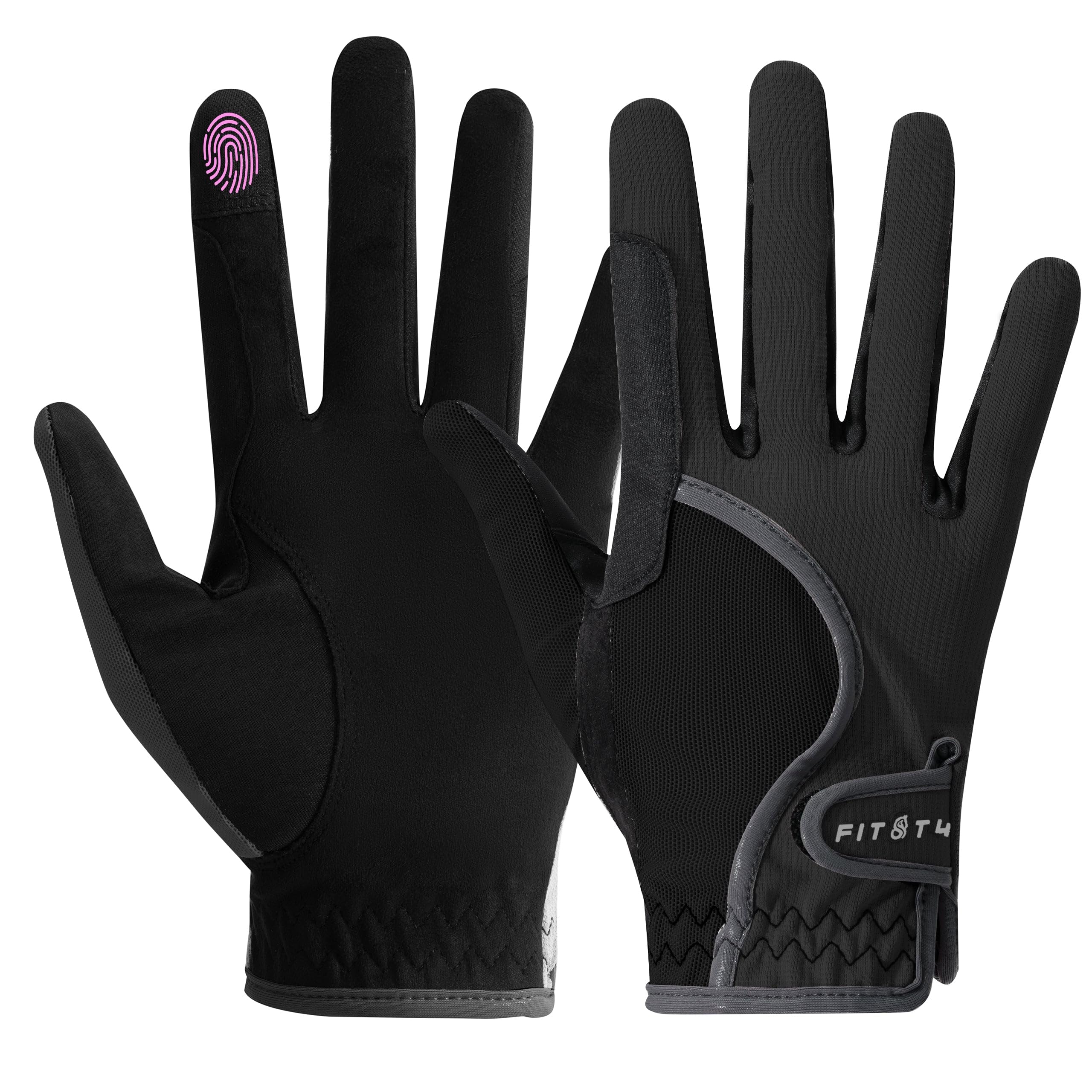 FitsT4 Sports Reithandschuhe Kinder Sommer Atmungsaktiv Mädchen Handschuhe Grip rutschfest Reiten Jungen mit Touchscreen-Design für Reitsport Sports