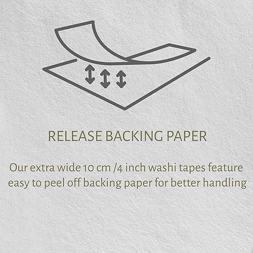 Miniatura 6 de Serenity Fair Rollo de cinta washi floral extra ancha (3.62 pulgadas de ancho) para álbumes de recortes, manualidades, bordes de papel tapiz