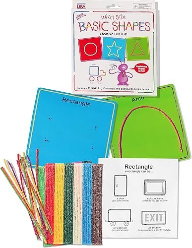 Miniatura 4 de Wikki Stix Trío de aprendizaje temprano, alfabeto, números y formas para un aprendizaje preescolar fácil y divertido, fabricado en los Estados Unidos