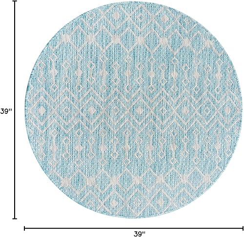 Vista 318 de Unique Loom Alfombra Colección enrejado Marroquí Celosía Transicional Interior y Exterior, Polipropileno Gris carbón/natural