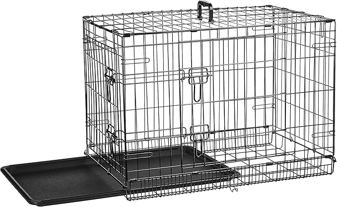 Amazonbasics double door folding metal dog crate Clearance