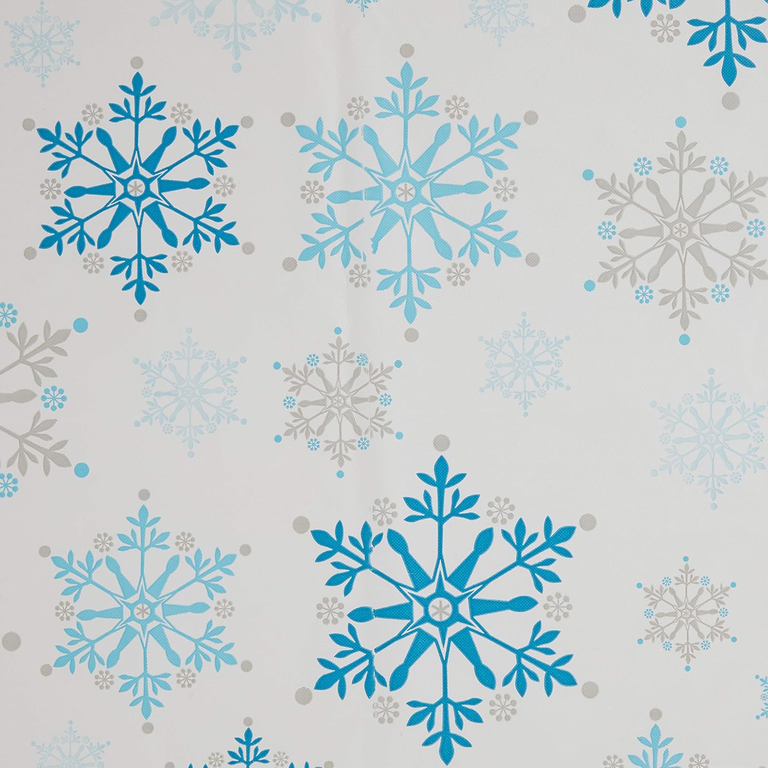 Creative Converting All Over Print Plastic Table cover, 54 x 102", Snowflake Swirls