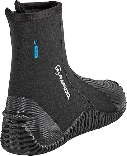 Miniatura 5 de Phantom Aquatics Rapido Boutique Collection Wise - Botas de buceo de neopreno con cremallera, botas de buceo, esnórquel y surf, botas de suela de
