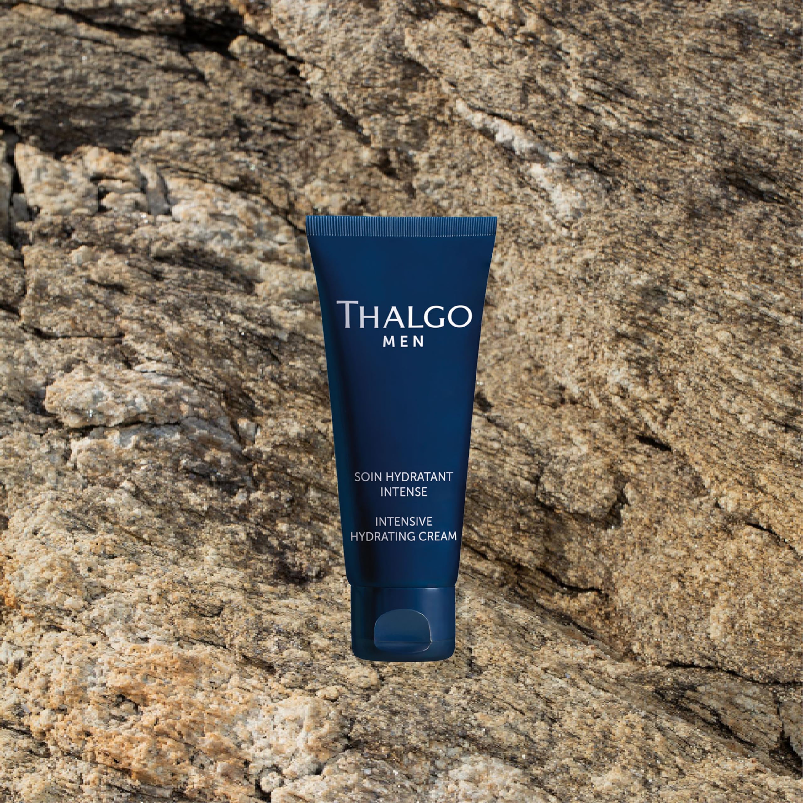 THALGO Men Intensiv Feuchtigkeitscreme - Tiefenwirksame Pflege mit Meeresquellwasser für langanhaltende Hydration, Gesichtscreme für Männer, 50 ml