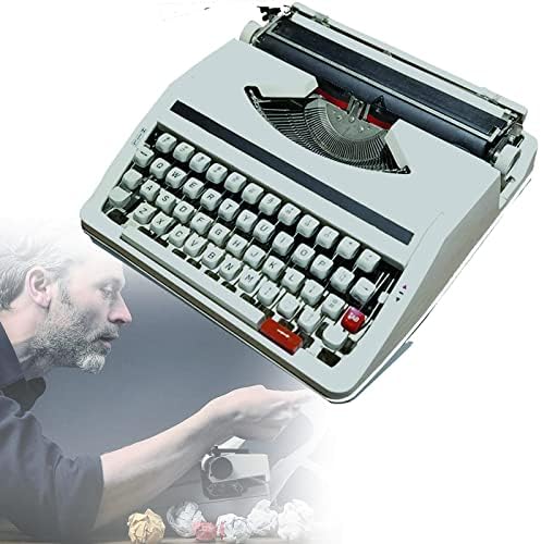 Portable Retro Manual Typewriter - 1980s Vintage English Typewriter for Classic Nostalgia, Perfect for Home Office Decor and Creative Writing