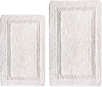 Vista 25 de WOVEN ST. Alfombra de baño de algodón con mechones Alfombra de área para spa, tocador, ducha, baños principales Textiles absorbentes de agua