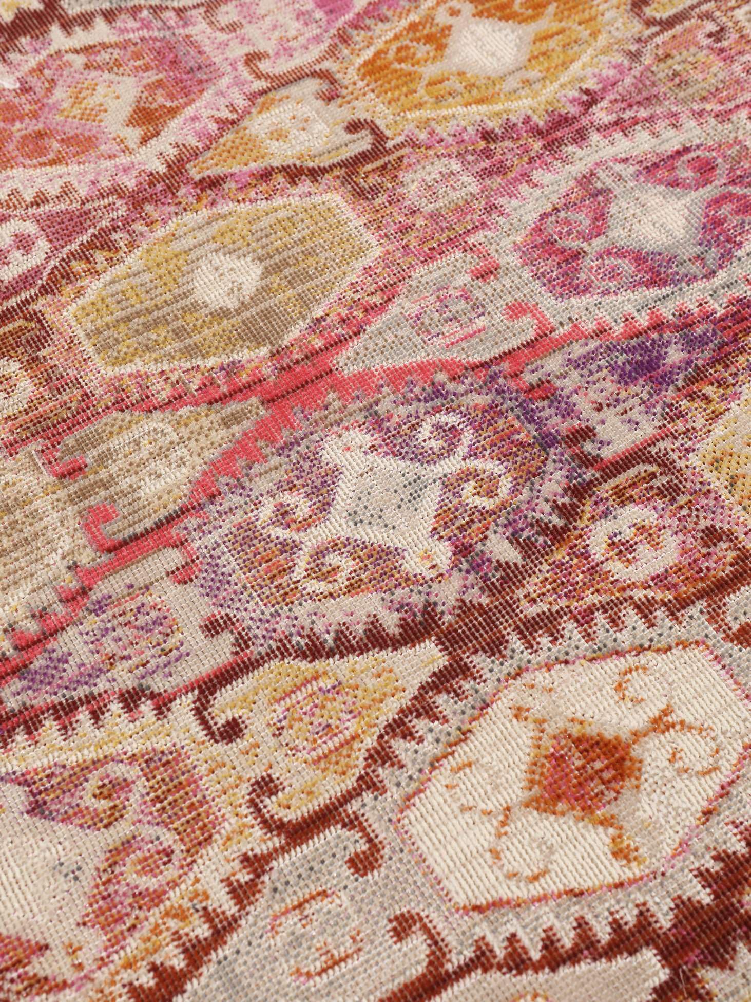 RugVista Nenax, Dywan, Nowoczesne, 200 x 300 cm, Prostokąt, Niski, Pokój dzienny, Kuchnia, Prać wyłącznie ręcznie, oeko_tex_100, Czerwony/Różowy