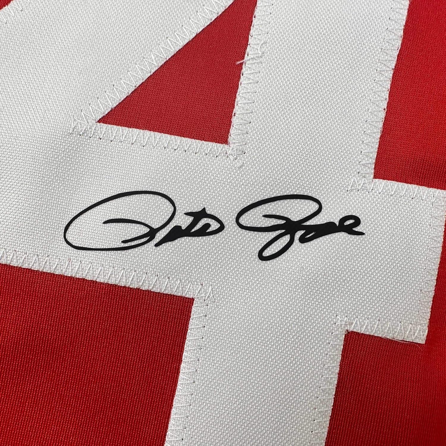 Facsimile Autographed Pete Rose Cincinnati Red Reprint Laser Auto Baseball Jersey Size Men's XL