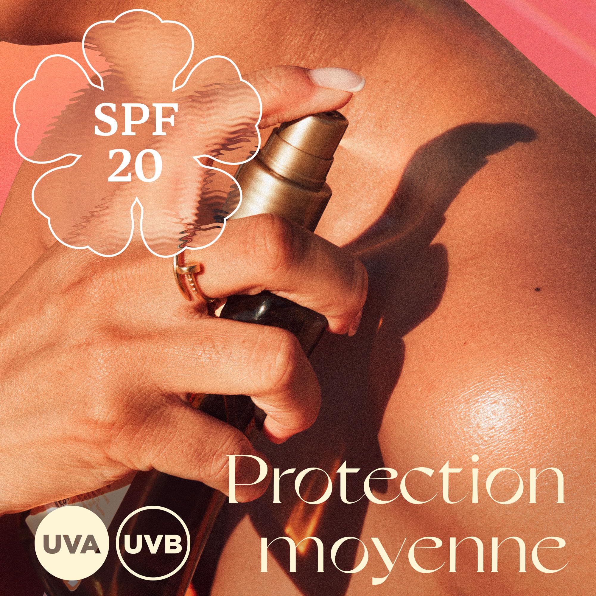 Hawaiian Tropic | Glowing Protection Huile Sèche Écran Solaire Protection SPF 20 UVA + UVB, 200 ml, Parfum Tropical, avec de l'Huile de Noix de Coco, Résistant à l'eau, Végan