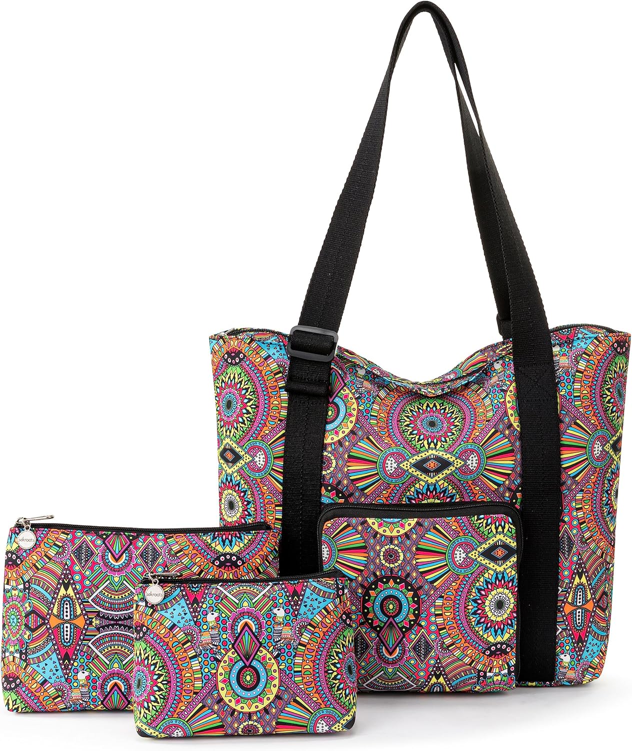 Sakroots On the Go 4 Piece Travel Bundle, Includes 21" Rolling Suitcase, Packable Large Tote, Medium & Small Pouches - Image 4