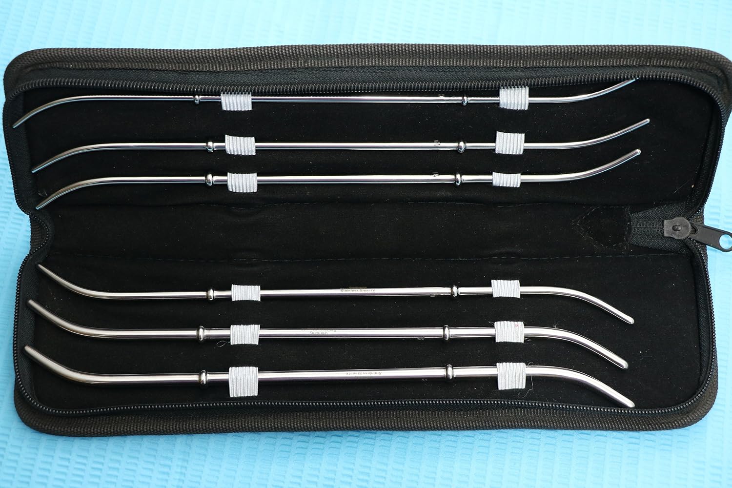 German Pratt Uterine Dilator Set of 6 Pc Curved with Carrying case