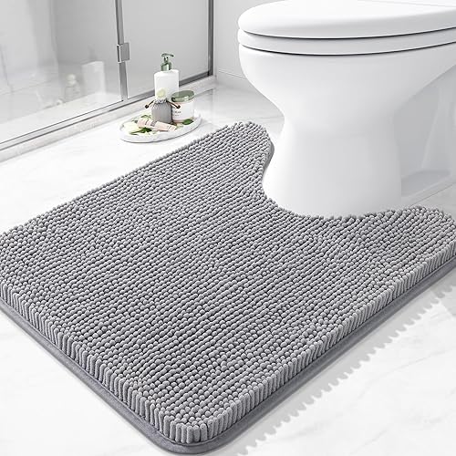 Miniatura 77 de Arotive Alfombras de Baño 30x20, Alfombras de Baño de Chenilla Shaggy Extra Suaves y Absorbentes, Lavables a Máquina con Respaldo de Goma