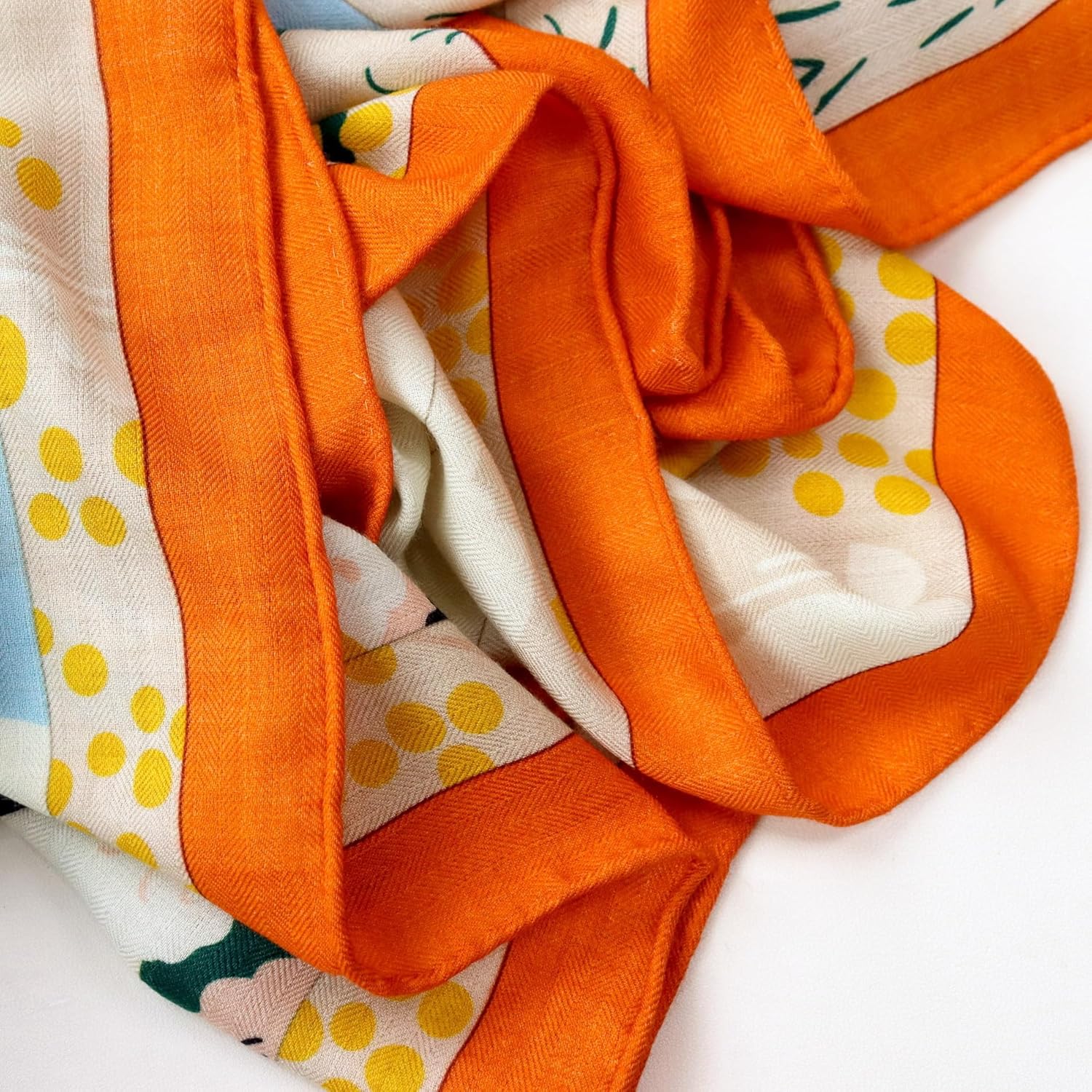 Women's Large Square Wool Blend Silk Scarf Wraps Printed 52 inche,Luxury Scarf with Gift Packed