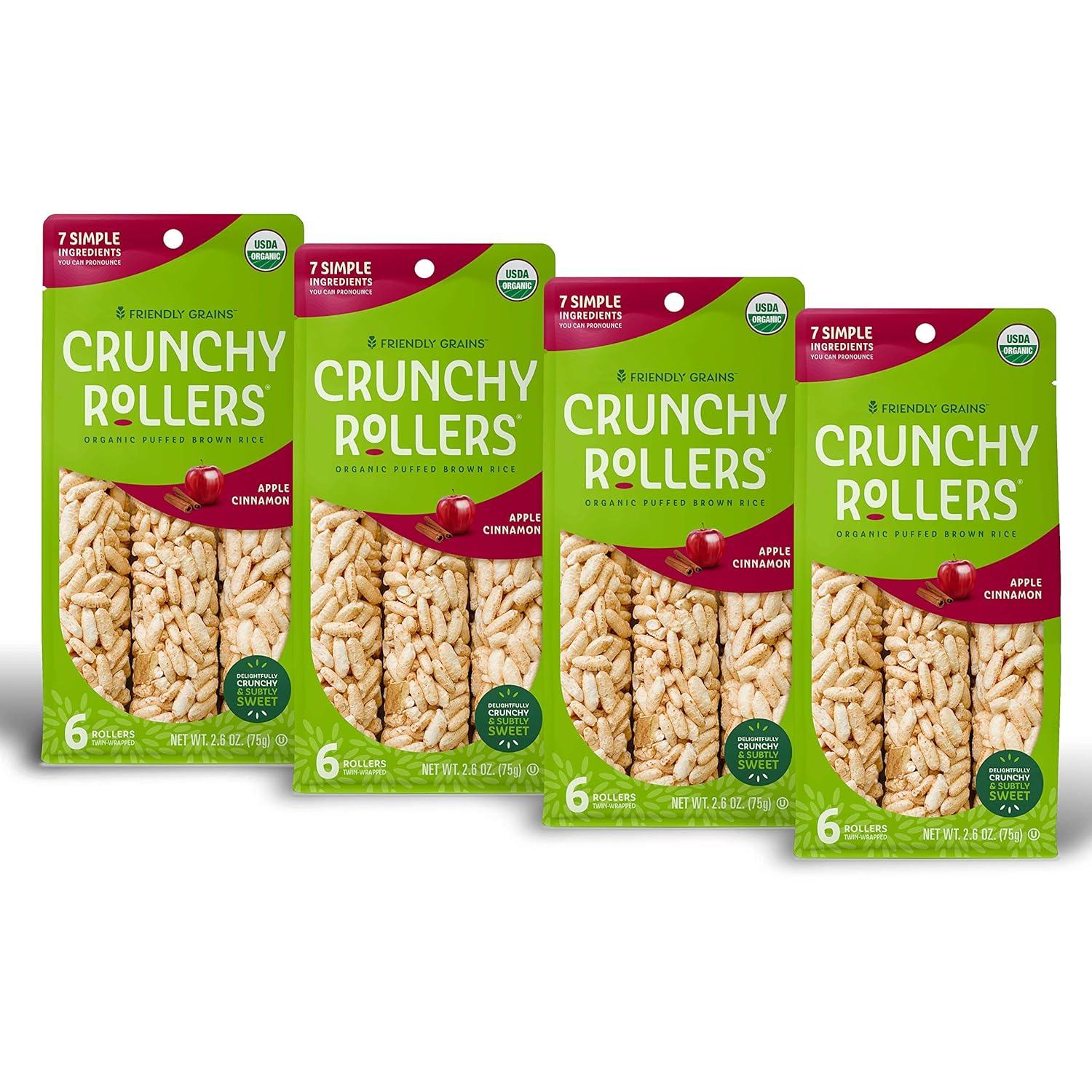 Friendly Grains Crunchy Rollers Organic Rice Snacks