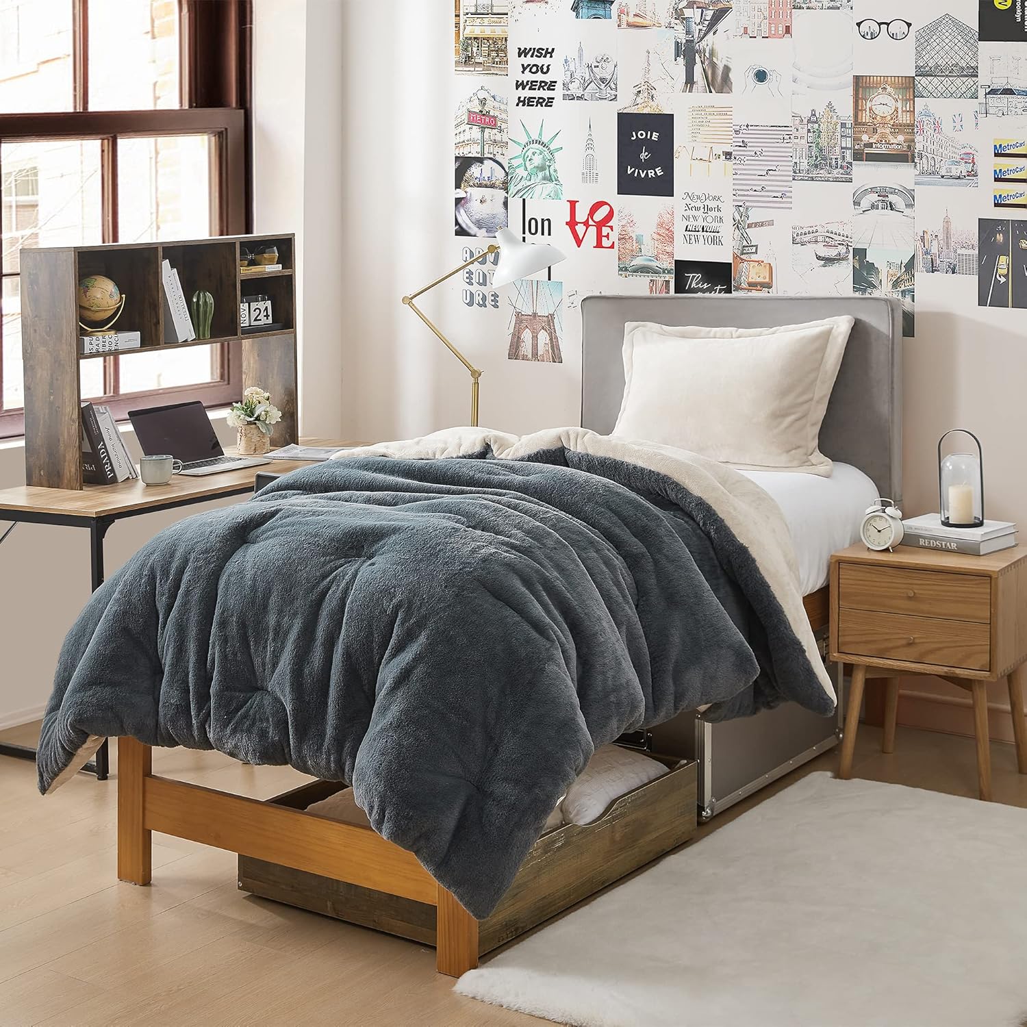 Byourbed Plumpy Pudgy Portly Chunky Bunny - Coma Inducer® Alaskan King Comforter - Poppy Seed Birch