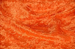 Panne Velvet Seamless Fabric 58"/60" Wide - Sold by The Yard (Orange)