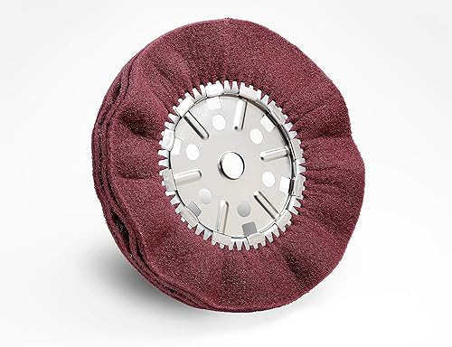 Scotch-Brite 60178 Satin Pleated Buff Wheel, 14 in x 2 in x 1-1/4 in 4A FIN, Mar