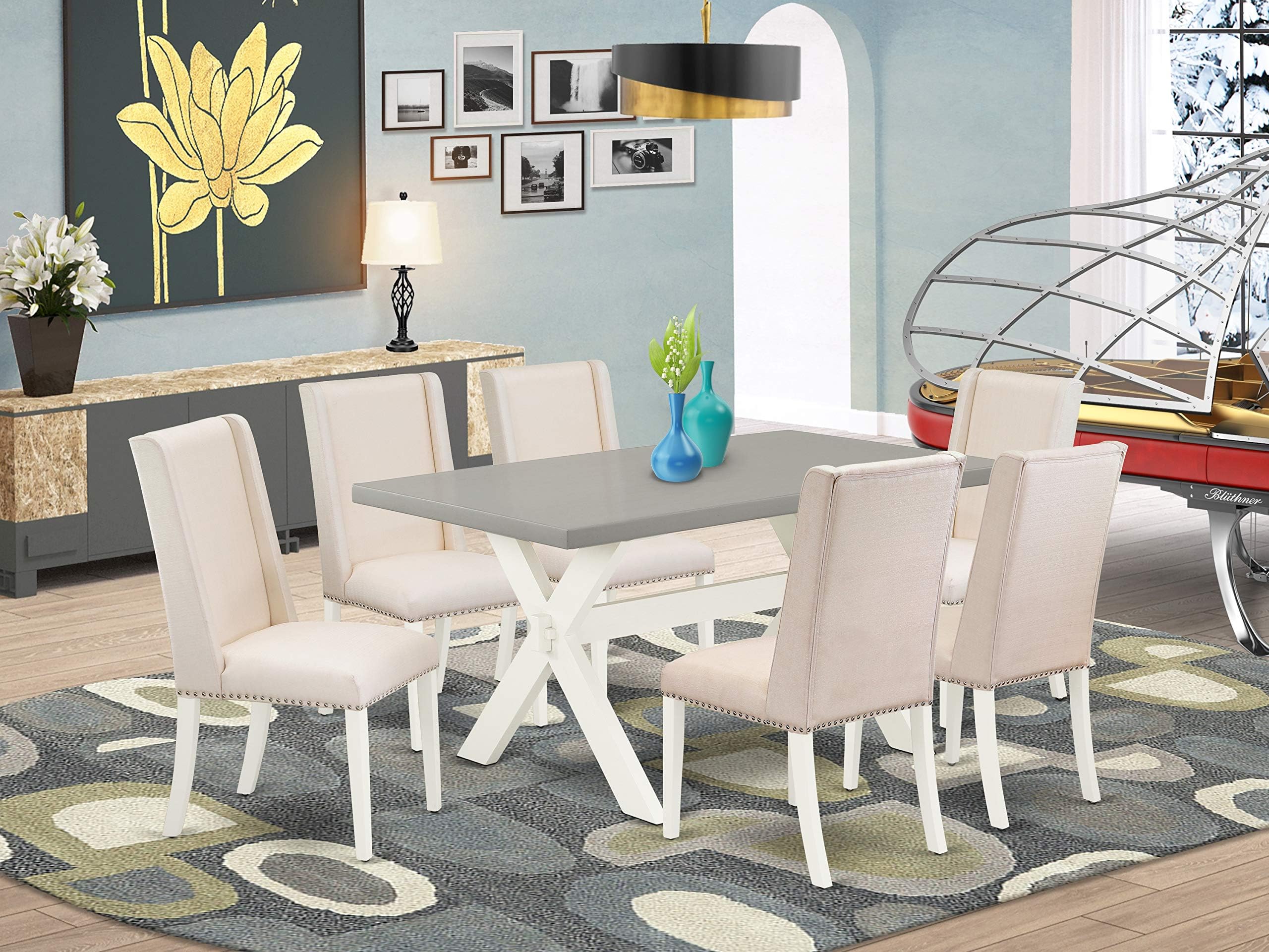 East West Furniture X096FL201-7, 60 x 36