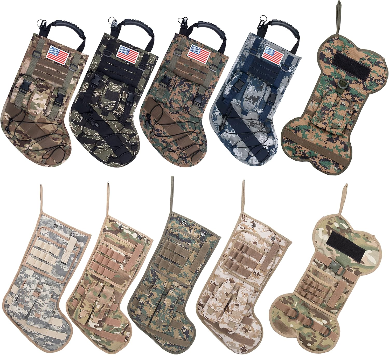 Beyond Your Thoughts Tactical Christmas Stockings US Military with MOLLE Gear
