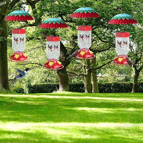 Miniatura 14 de Cubierta para comedero de pájaros de 8 pulgadas con foso de hormigas, deflector de comedero de pájaros con alimentador de colibríes, protector